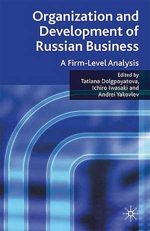 Organization and Development of Russian Business: A Firm-Level Analysis de Tatiana Dolgopyatova