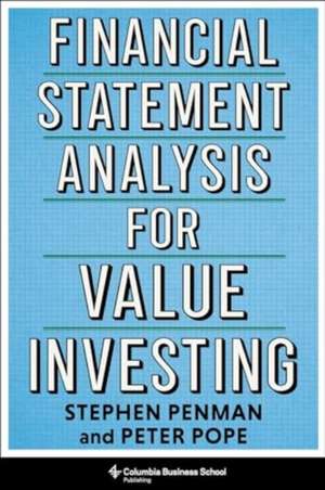 Financial Statement Analysis for Value Investing de Stephen Penman