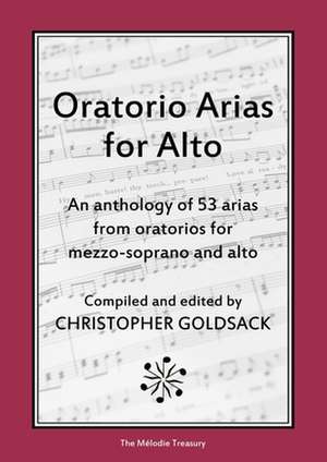 Oratorio Arias for Alto de Christopher Goldsack