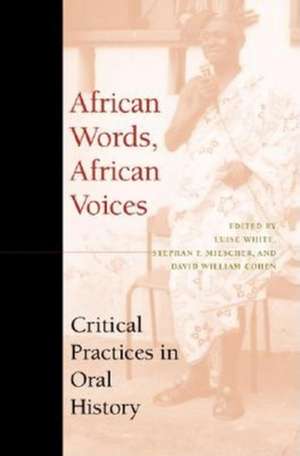 African Words, African Voices – Critical Practices in Oral History de Luise S. White