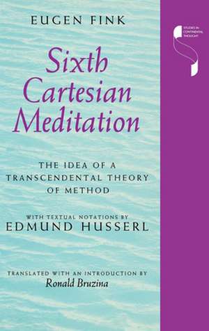 Sixth Cartesian Meditation – The Idea of a Transcendental Theory of Method de Eugen Fink