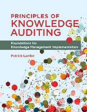 Principles of Knowledge Auditing de Patrick Lambe