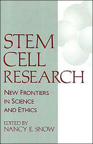 Stem Cell Research de Nancy E. Snow