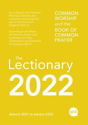 Common Worship Lectionary 2022 Spiral Bound de Spck