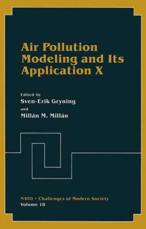 Air Pollution Modeling and Its Application X de Millan M. Millan