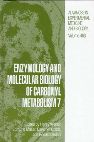 Enzymology and Molecular Biology of Carbonyl Metabolism 7: Studies of Alcohol-Related Disorders de International Symposium on Enzymology and Molecular Biology