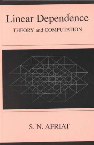 Linear Dependence: Theory and Computation de Sydney N. Afriat