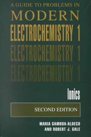 A Guide to Problems in Modern Electrochemistry 1: Ionics de Maria E. Gamboa-Aldeco