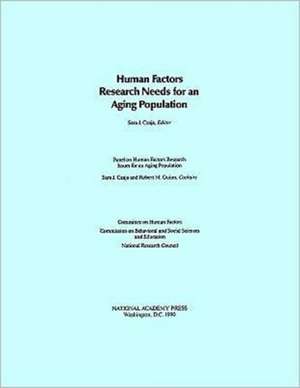 Human Factors Research Needs for an Aging Population de National Research Council