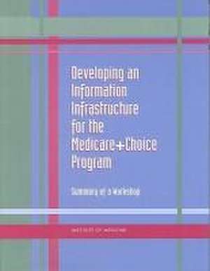 Developing an Information Infrastructure for the Medicare+choice Program de Institute Of Medicine