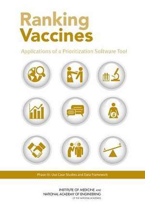 Ranking Vaccines: Use Case Studies and Data Framework de Committee on Identifying and Prioritizin