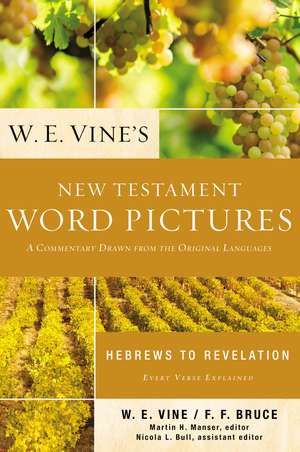 W. E. Vine's New Testament Word Pictures: Hebrews to Revelation: A Commentary Drawn from the Original Languages de W. E. Vine