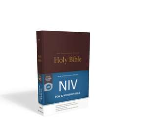 NIV, Pew and Worship Bible, Hardcover, Burgundy, Comfort Print de Zondervan