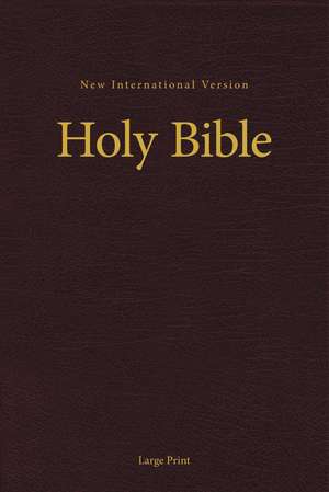 NIV, Pew and Worship Bible, Large Print, Hardcover, Burgundy, Comfort Print de Zondervan