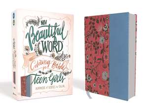 NIV, Beautiful Word Coloring Bible for Teen Girls, Leathersoft, Pink/Blue: Hundreds of Verses to Color de Zondervan