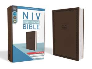 NIV, Value Thinline Bible, Large Print, Leathersoft, Brown, Comfort Print de Zondervan