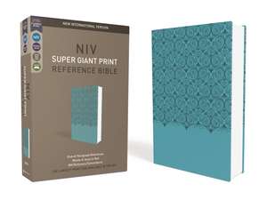 NIV, Super Giant Print Reference Bible, Leathersoft, Teal, Red Letter, Comfort Print de Zondervan