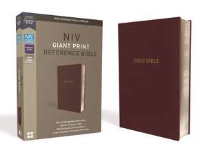 NIV, Reference Bible, Giant Print, Leather-Look, Burgundy, Red Letter, Comfort Print de Zondervan