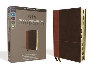 NIV, Personal Size Reference Bible, Large Print, Leathersoft, Tan/Brown, Red Letter, Thumb Indexed, Comfort Print de Zondervan