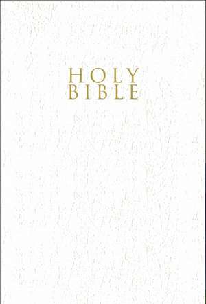 NIV, Gift and Award Bible, Leather-Look, White, Red Letter, Comfort Print de Zondervan