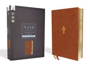 NASB, Thinline Bible, Giant Print, Leathersoft, Brown, Red Letter, 1995 Text, Comfort Print de Zondervan