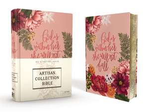 NIV, Artisan Collection Bible, Cloth over Board, Pink Floral, Designed Edges under Gilding, Red Letter, Comfort Print de Zondervan