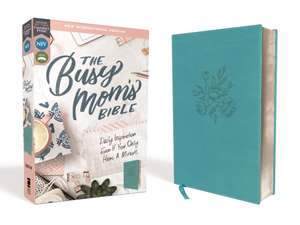 NIV, The Busy Mom's Bible, Leathersoft, Teal, Red Letter, Comfort Print: Daily Inspiration Even If You Only Have One Minute de Zondervan