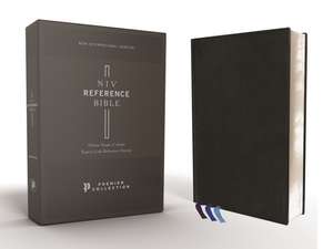 NIV, Reference Bible, Deluxe Single-Column, Premium Goatskin Leather, Black, Premier Collection, Black Letter, Art Gilded Edges, Comfort Print de Zondervan