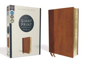 NIV, Giant Print Compact Bible, Leathersoft, Brown, Red Letter, Comfort Print de Zondervan