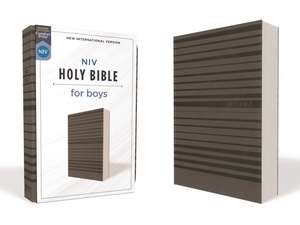 NIV, Holy Bible for Boys, Soft Touch Edition, Leathersoft, Gray, Comfort Print de Zondervan