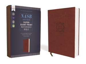 NASB, Super Giant Print Reference Bible, Leathersoft, Brown, Red Letter, 1995 Text, Comfort Print de Zondervan