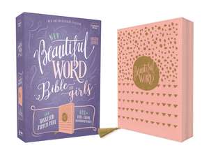 NIV, Beautiful Word Bible for Girls, Updated Edition, Leathersoft, Zippered, Pink, Red Letter, Comfort Print: 600+ Full-Color Illustrated Verses de Zondervan