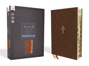 NASB, Thinline Bible, Large Print, Leathersoft, Brown, Red Letter, 1995 Text, Thumb Indexed, Comfort Print de Zondervan