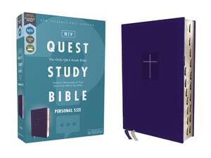 NIV, Quest Study Bible, Personal Size, Leathersoft, Blue, Thumb Indexed, Comfort Print: The Only Q and A Study Bible de Christianity Today Intl.