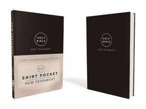 NIV, Shirt Pocket New Testament, Leathersoft, Black, Comfort Print de Zondervan