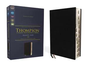 NIV, Thompson Chain-Reference Bible, Handy Size, European Bonded Leather, Black, Thumb Indexed, Red Letter, Comfort Print de Dr. Frank Charles Thompson