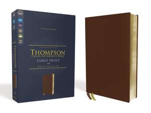 NIV, Thompson Chain-Reference Bible, Large Print, Genuine Leather, Cowhide, Brown, Red Letter, Art Gilded Edges, Comfort Print de Dr. Frank Charles Thompson