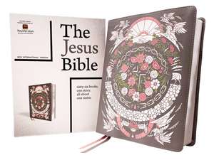 The Jesus Bible Artist Edition, NIV, Leathersoft, Gray Floral, Comfort Print de Passion Publishing