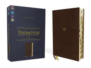 NIV, Thompson Chain-Reference Bible, Leathersoft, Brown, Red Letter, Thumb Indexed, Comfort Print de Dr. Frank Charles Thompson