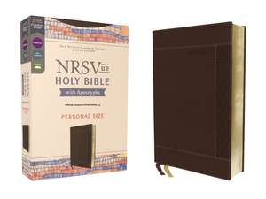 NRSVue, Holy Bible with Apocrypha, Personal Size, Leathersoft, Brown, Comfort Print de Zondervan