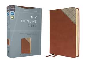 NIV, Thinline Bible, Leathersoft, Brown, Red Letter, Comfort Print de Zondervan