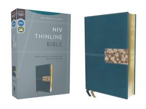 NIV, Thinline Bible, Leathersoft, Teal, Red Letter, Comfort Print de Zondervan