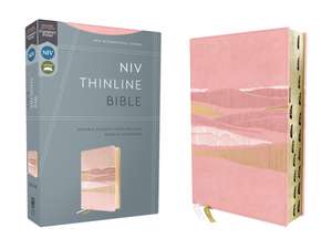 NIV, Thinline Bible, Leathersoft, Pink, Red Letter, Thumb Indexed, Comfort Print de Zondervan