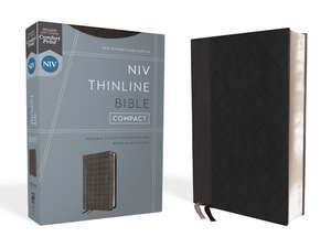 NIV, Thinline Bible, Compact, Leathersoft, Black/Gray, Red Letter, Comfort Print de Zondervan