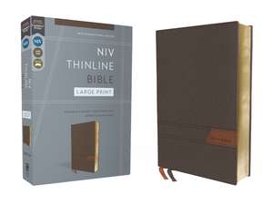 NIV, Thinline Bible, Large Print, Cloth Flexcover, Gray, Red Letter, Comfort Print de Zondervan