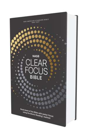 NASB, Clear Focus Bible, Hardcover, Charcoal/Gold de Zondervan