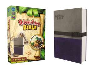 NIV, Adventure Bible, Leathersoft, Gray/Blue, Full Color de Lawrence O. Richards