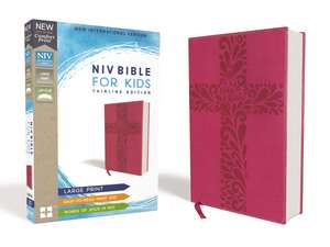 NIV, Bible for Kids, Large Print, Leathersoft, Pink, Red Letter, Comfort Print: Thinline Edition de Zondervan