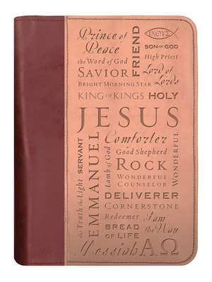 Duo-Tone Names of Jesus Brown/Tan XL Book and Bible Cover de Zondervan