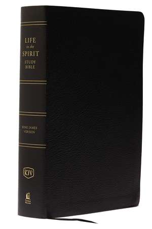 KJV, Life in the Spirit Study Bible, Bonded Leather, Black, Red Letter: Formerly Full Life Study de Thomas Nelson